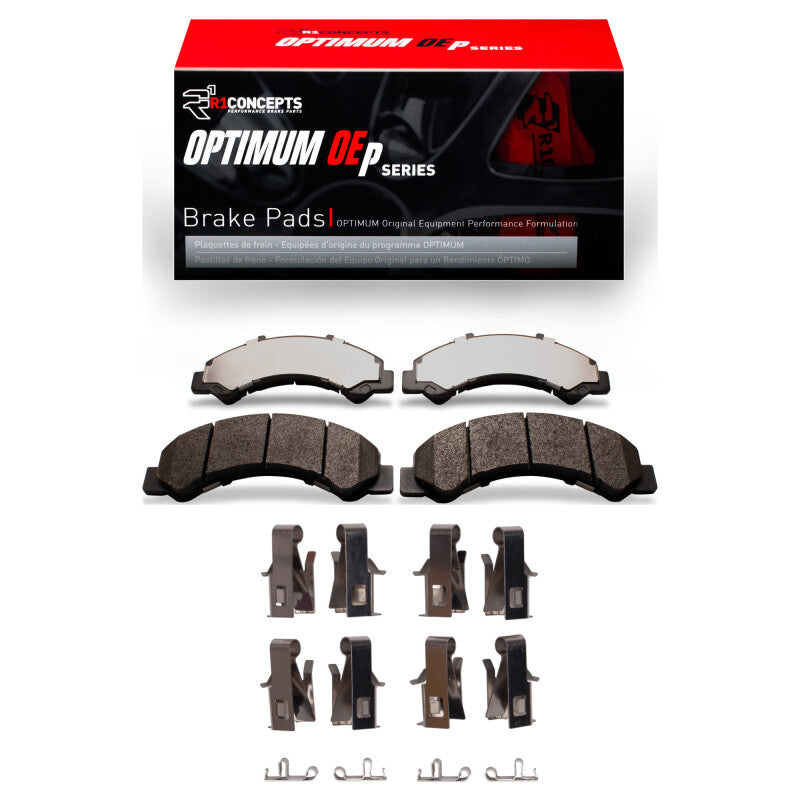 R1 Concepts R1 1998-2024 Chevrolet W4500 Tiltmaster(w/Front Rotors) Front/Rear R1 Optimum OE Pads & Hardware Kit