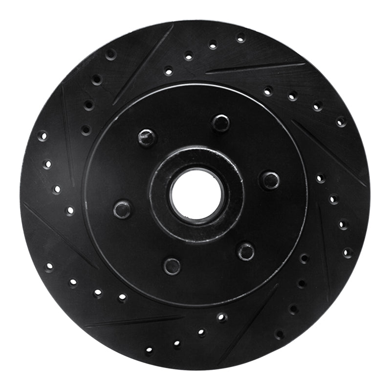 R1 Concepts R1 91-96 Dodge Dakota RWD Front Left Drilled & Slotted Black Brake Rotor