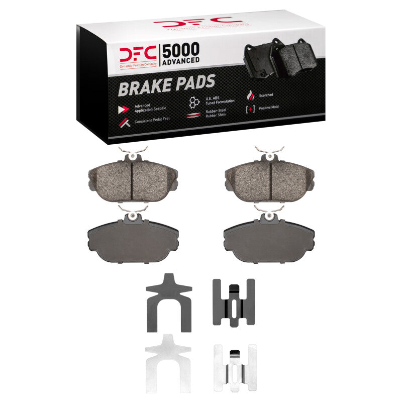 DFC 93-00 Ford Taurus (Excl SHO) Front 5000 Advanced Ceramic Brake Pads and Hardware Kit