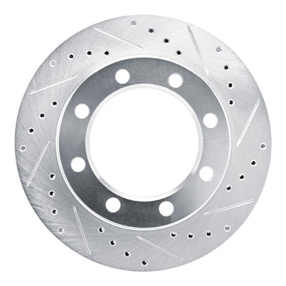 R1 Concepts R1 77-79 Ford F-350 4WD (Excl Super Duty) Front Right Drilled & Slotted Silver Brake Rotor