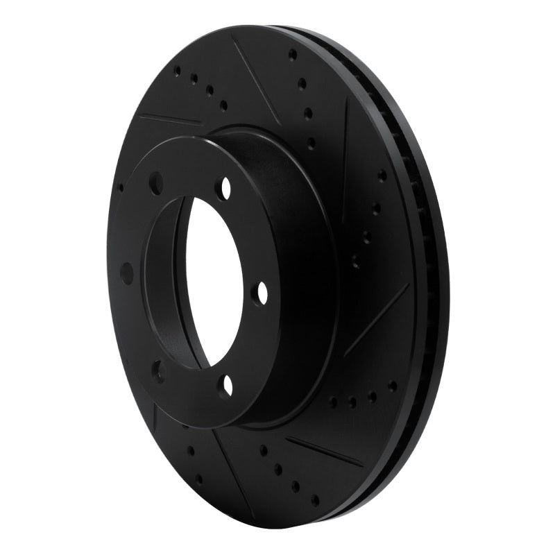 R1 Concepts R1 00-07 Toyota SEQUOIA Front Right Drilled & Slotted Black Brake Rotor
