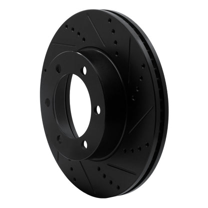 R1 Concepts R1 00-07 Toyota SEQUOIA Front Right Drilled & Slotted Black Brake Rotor