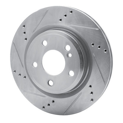 R1 Concepts R1 14-19 Mercedes-Benz GLA250 (Mexico) Rear Left Drilled & Slotted Silver Brake Rotor
