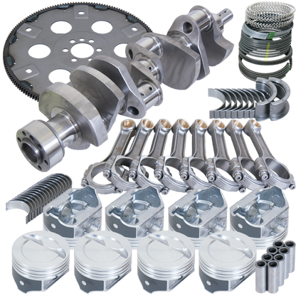 Eagle Chevy 350 1Pc 3.750in Crank 5.700in I-Beam Rod 4.000in Pistons Eagle 168 Tooth FP Bal Assembly