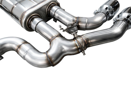 AWE Tuning 20-25 BMW X3 M/M Comp (F97) AWD SwitchPath Axle-Back Exhaust - Chrome Silver Tips