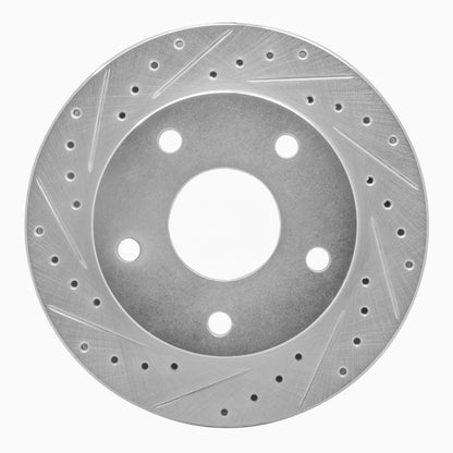 R1 Concepts R1 94-99 Dodge Ram 1500 Pickup Front Left Drilled & Slotted Silver Brake Rotor
