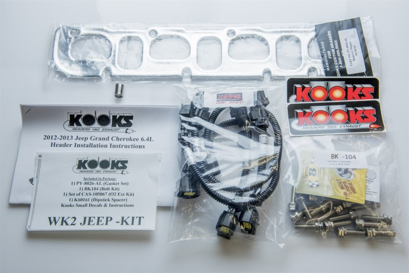 Kooks Headers Kooks 2012+ WK2 Jeep Grand Cherokee SRT 6.4L 2inx3in SS Longtube Header w/ Catted Conn. Pipes