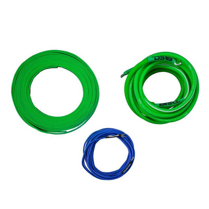 DS18 8-GA Amplifier Install Kit Advance- Green