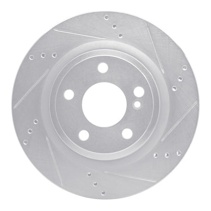 R1 Concepts R1 14-19 Mercedes-Benz CLA250 Rear Right Drilled & Slotted Silver Brake Rotor