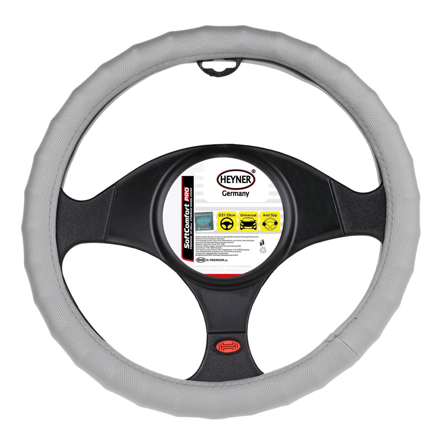 Heyner A603200 Soft Comfort Pro Grey Steering Wheel Cover