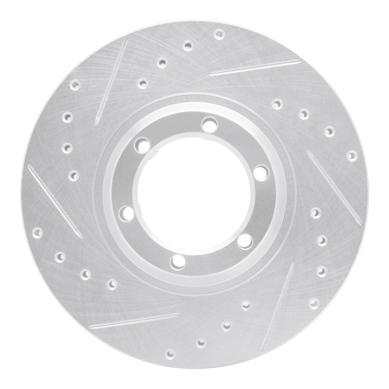 R1 Concepts R1 86-95 Dodge Raider Front Left Drilled & Slotted Silver Brake Rotor