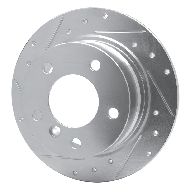 R1 Concepts R1 96-02 BMW Z3 Rear Left Drilled & Slotted Silver Brake Rotor