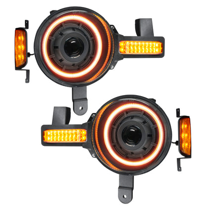 ORACLE Lighting Oracle 2021+ Ford Bronco Oculus Bi-LED Projector Headlights - Amber/White Switchback