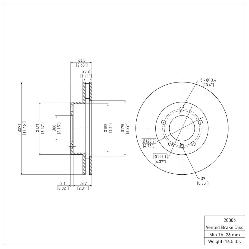 DFC 90-97 Jaguar XJ6 Front Brake Rotor