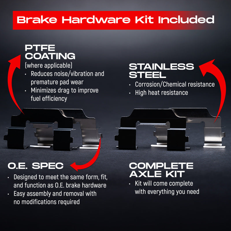 R1 Concepts R1 11-16 Mini Cooper Countryman Front & Rear Drill/Slot Carbon Coated Rotor Set w/Euro Ceramic Pads