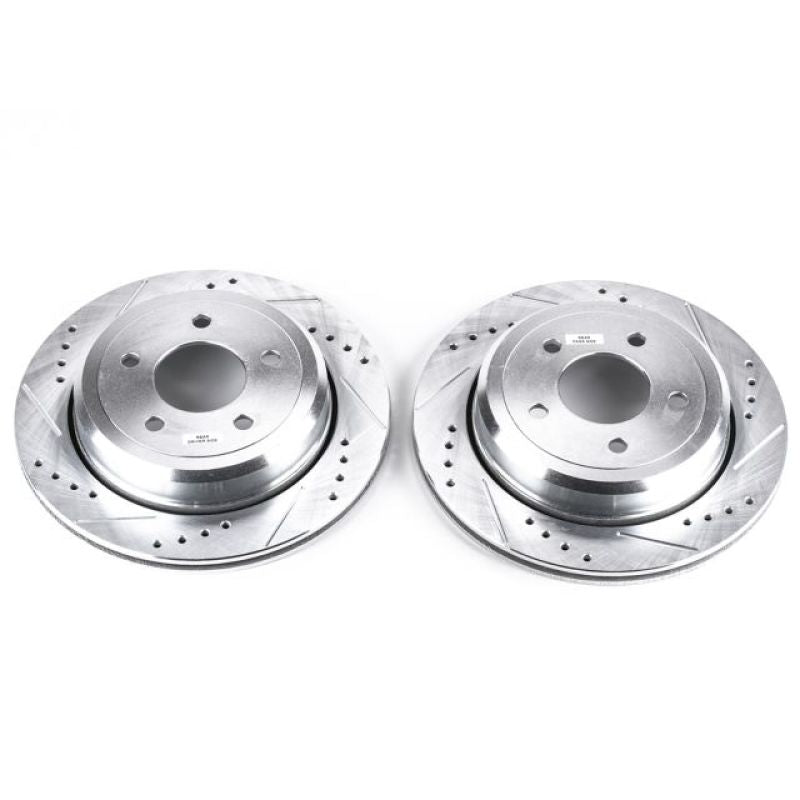 PowerStop Power Stop 03-11 Ford Crown Victoria Rear Evolution Drilled & Slotted Rotors - Pair