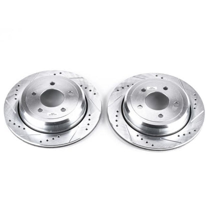 PowerStop Power Stop 03-11 Ford Crown Victoria Rear Evolution Drilled & Slotted Rotors - Pair