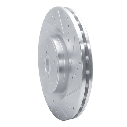 R1 Concepts R1 18-25 Subaru WRX Front Right Drilled & Slotted Silver Brake Rotor