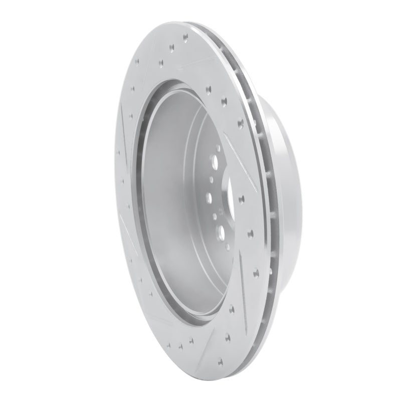 R1 Concepts R1 92-00 Lexus SC400 Rear Right Drilled & Slotted Silver Brake Rotor