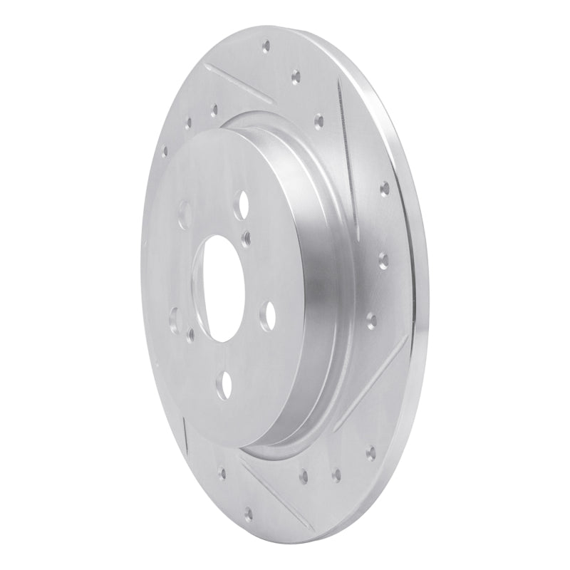 R1 Concepts R1 09-15 Toyota Corolla (Mexico) Rear Right Drilled & Slotted Silver Brake Rotor