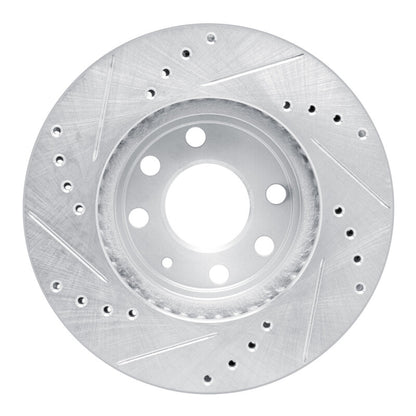 R1 Concepts R1 99-99 Daewoo Nubira Front Right Drilled & Slotted Silver Brake Rotor