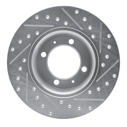 R1 Concepts R1 81-87 Saab 900 Front Left Drilled & Slotted Silver Brake Rotor