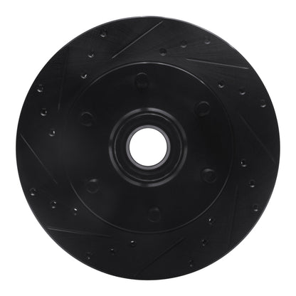 R1 Concepts R1 88-96 Chevrolet C2500 Front Left Drilled & Slotted Black Brake Rotor