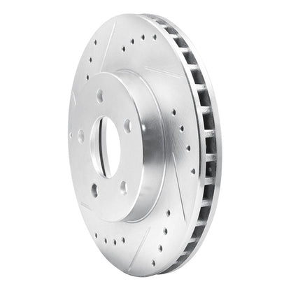 R1 Concepts R1 89-90 Ford Thunderbird Front Left Drilled & Slotted Silver Brake Rotor