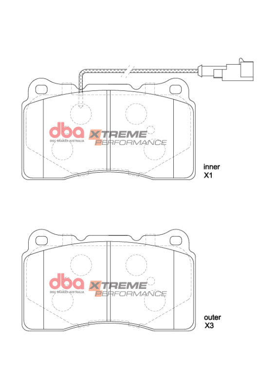 DBA 14-16 Maserati Ghibli (w/345mm Front Rotor) XP Performance Front Brake Pads