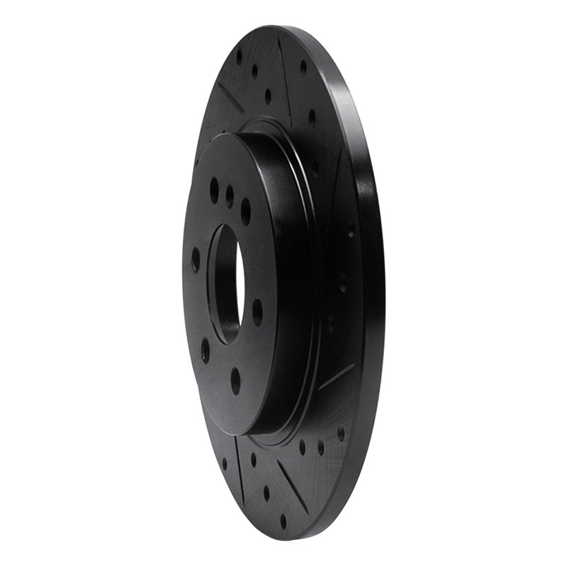 R1 Concepts R1 06-09 Buick Terraza Rear Right Drilled & Slotted Black Brake Rotor