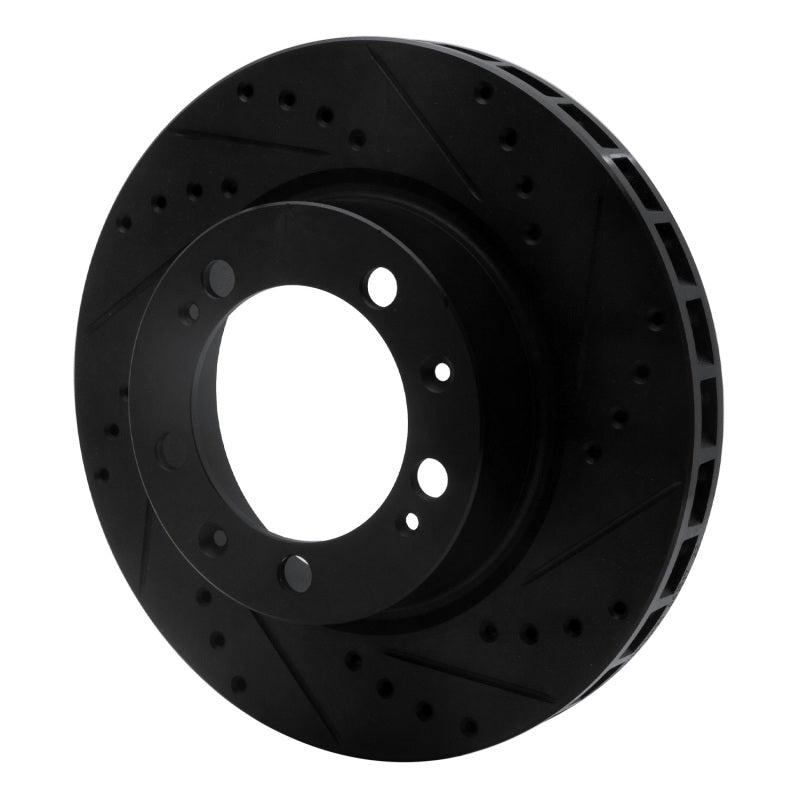 R1 Concepts R1 86-91 Porsche 944 Except Turbo Left Front Drilled & Slotted Black Brake Rotor