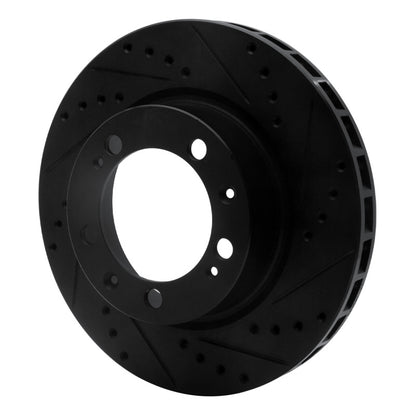 R1 Concepts R1 86-91 Porsche 944 Except Turbo Left Front Drilled & Slotted Black Brake Rotor
