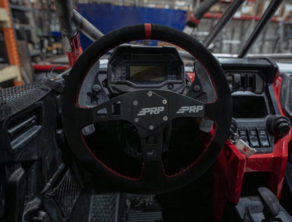 PRP Seats PRP Flat Suede Steering Wheel - Red