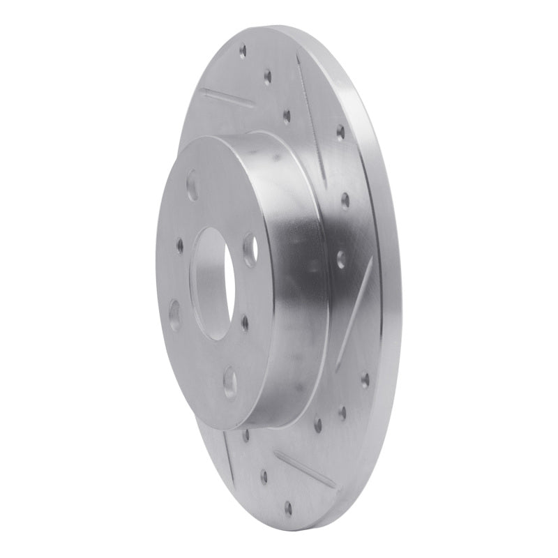 R1 Concepts R1 83-90 Toyota Tercel Front Right Drilled & Slotted Silver Brake Rotor