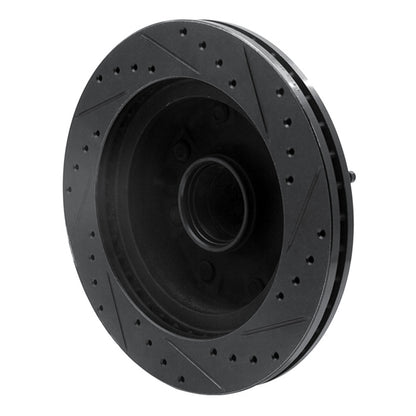 R1 Concepts R1 95-04 Ford E-250 Econoline Front Left Drilled & Slotted Black Brake Rotor