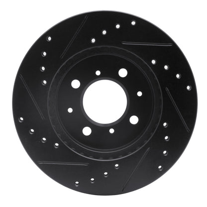 R1 Concepts R1 91-94 Nissan Sentra Front Right Drilled & Slotted Black Brake Rotor