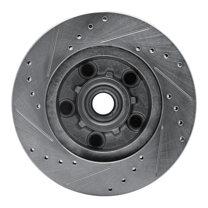 R1 Concepts R1 70-81 Buick Skylark Front Right Drilled & Slotted Silver Brake Rotor