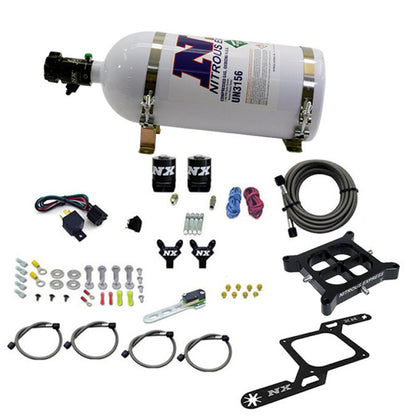 Nitrous Express 4150 Billet Crossbar Pro-Power Nitrous Kit (100-500HP) w/10lb Bottle