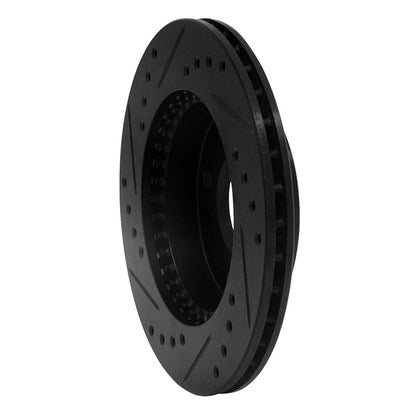 R1 Concepts R1 95-00 Nissan Lucino (Mexico) Front Right Drilled & Slotted Black Brake Rotor