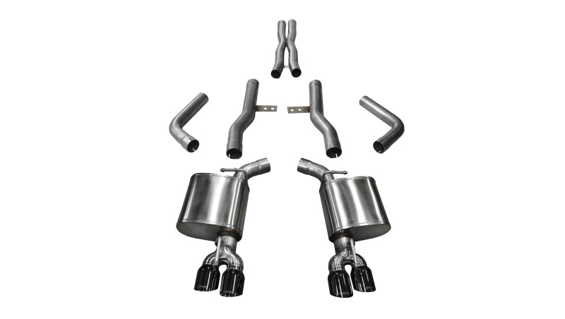 CORSA Performance Corsa 2015-2023 Dodge Challenger Hellcat Dual Rear Exit Extreme Exhaust w/ 3.5in Black Tips