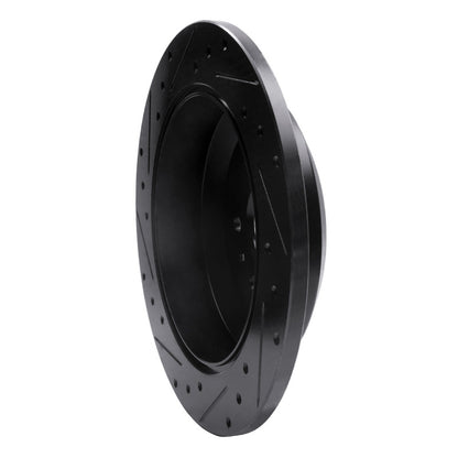 R1 Concepts R1 09-10 Kia BORREGO Rear Right Drilled & Slotted Black Brake Rotor