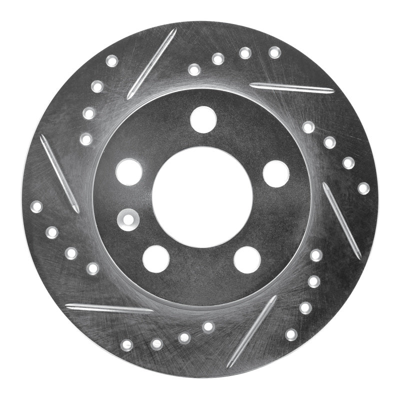R1 Concepts R1 01-06 Audi TT Quattro Rear Left Drilled & Slotted Silver Brake Rotor