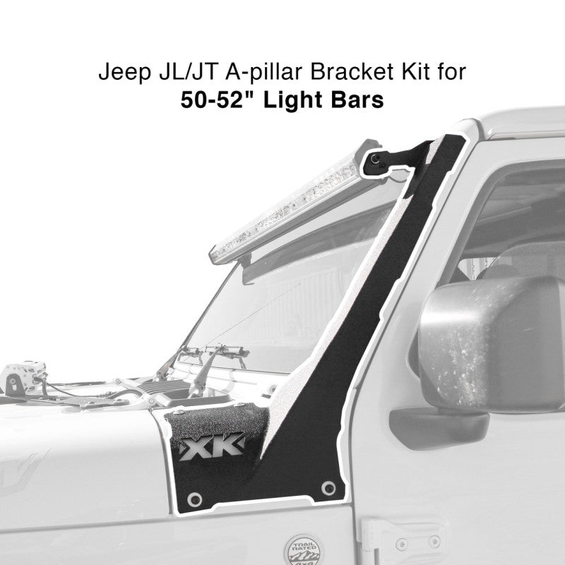 XKGLOW XK Glow Jeep JL JT A-pillar Light Bar Bracket Kit 50-52In