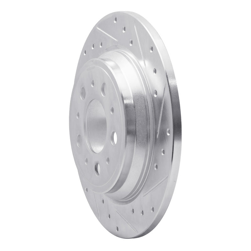 R1 Concepts R1 99-00 Volvo V70 Rear Right Drilled & Slotted Silver Brake Rotor