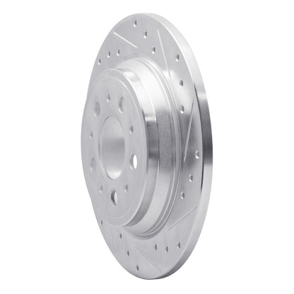 R1 Concepts R1 99-00 Volvo V70 Rear Right Drilled & Slotted Silver Brake Rotor