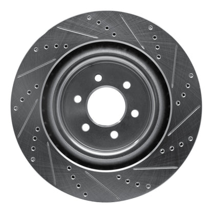 R1 Concepts R1 03-17 Dodge Viper Rear Left Drilled & Slotted Silver Brake Rotor