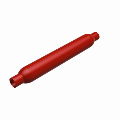 MagnaFlow Muffler Red Pack Series Glasspack 4in Rd 18in Body Length 3in/3in Inlet/Outlet