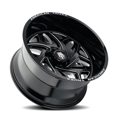 American Truxx AT1914 Euphoria 20x10 / 5x127 BP / -19mm Offset / 78.1mm Hub Gloss Black Milled Wheel