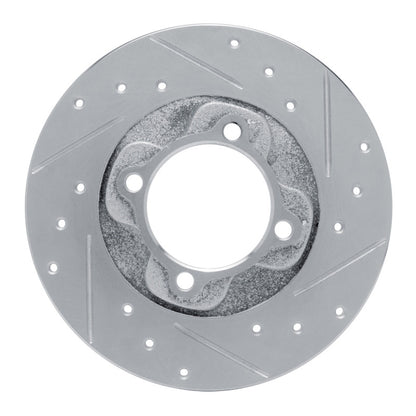 R1 Concepts R1 81-85 Mazda GLC Front Right Drilled & Slotted Silver Brake Rotor