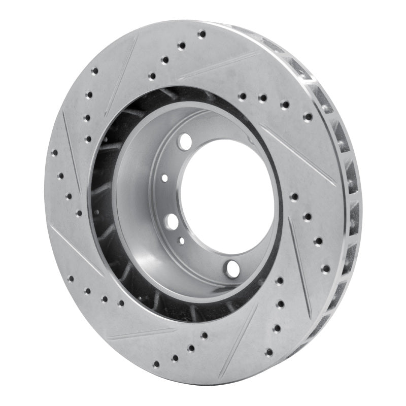 R1 Concepts R1 86-91 Porsche 928 Left Front Drilled & Slotted Silver Brake Rotor